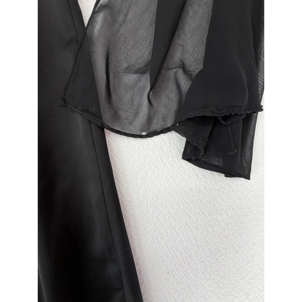 Adrianna‎ Papell Satin Column Gown with Chiffon Cape - Picture 3 of 13